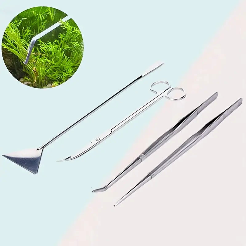 4-Piece Aquascape Tool Set - Stainless Steel