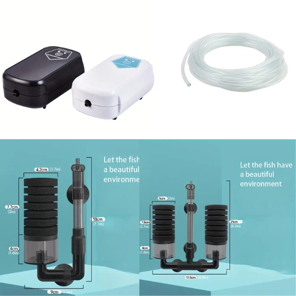 Quiet Aquarium Sponge Filter And Airpump Kit